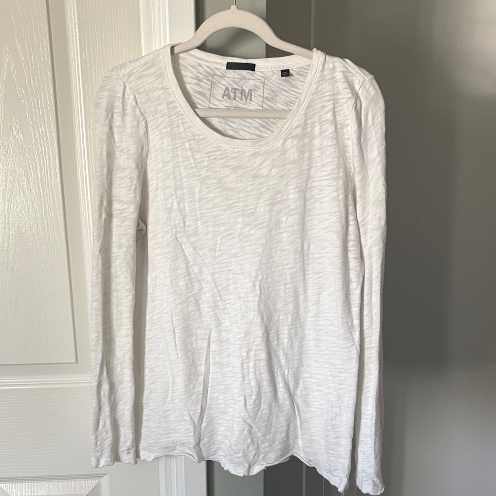 ATM Anthony Thomas Melillo Women's Cream Long Sleeve Tee